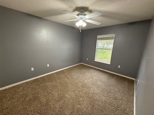 11308 Mahopac Rd, Weeki Wachee, FL 34614 - carpeted empty room featuring ceiling fan and a textured ceiling