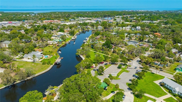 2048 Ground Squirrel Dr, New Port Richey, FL 34655 - aerial perspective of suburban area with a large body of water