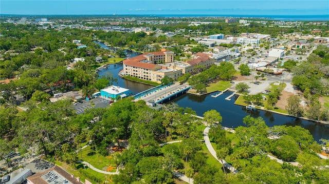 2048 Ground Squirrel Dr, New Port Richey, FL 34655 - drone / aerial view of a large body of water and a tree filled landscape