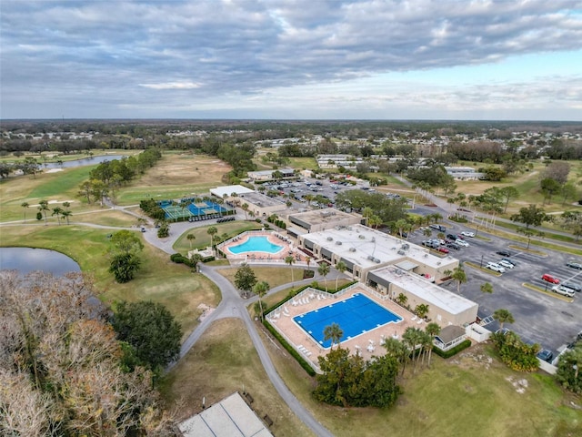 3712 Trophy Blvd Unit 3712, New Port Richey, FL 34655 - aerial overview of property's location featuring a pool area and a nearby body of water