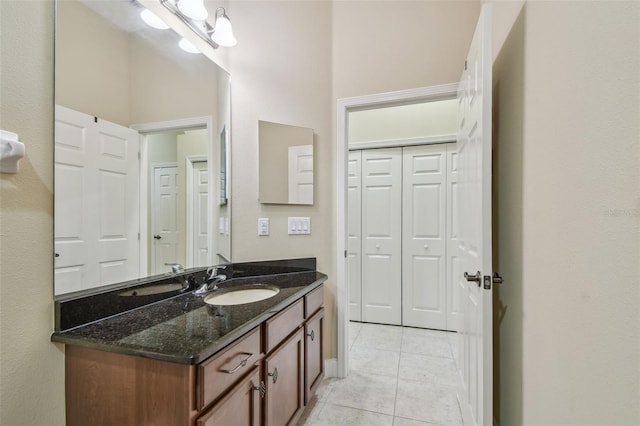 20820 Amanda Oak Ct, Land O Lakes, FL 34638 - bathroom with tile patterned floors and vanity