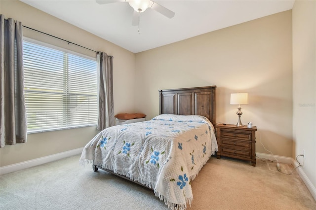 20820 Amanda Oak Ct, Land O Lakes, FL 34638 - bedroom with light colored carpet and a ceiling fan