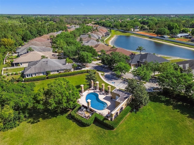 20820 Amanda Oak Ct, Land O Lakes, FL 34638 - aerial view of a pool area and a large body of water