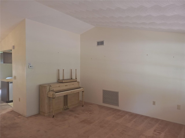 4420 Sawgrass Blvd, New Port Richey, FL 34653 - unfurnished room with light carpet and lofted ceiling