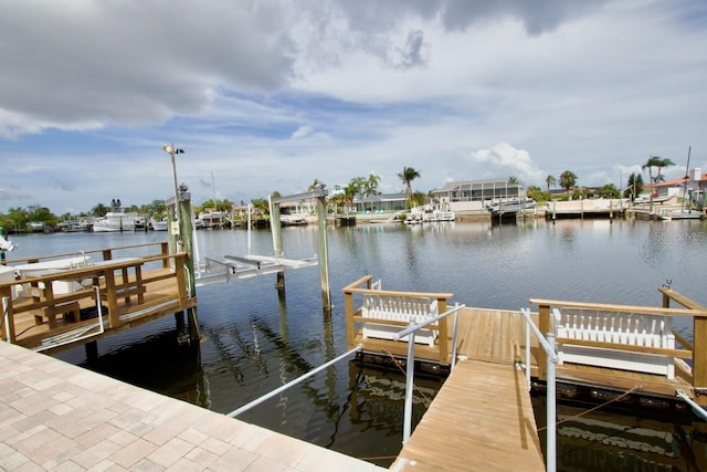 5339 Bowline Bnd, New Port Richey, FL 34652 - dock featuring a water view and boat lift