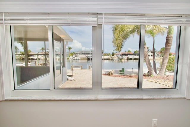 5339 Bowline Bnd, New Port Richey, FL 34652 - doorway to outside with a water view