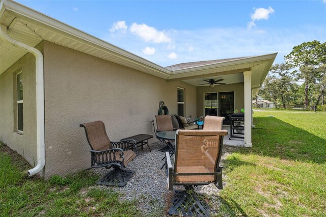 11034 Flock Ave, Weeki Wachee, FL 34613 - view of patio with a ceiling fan