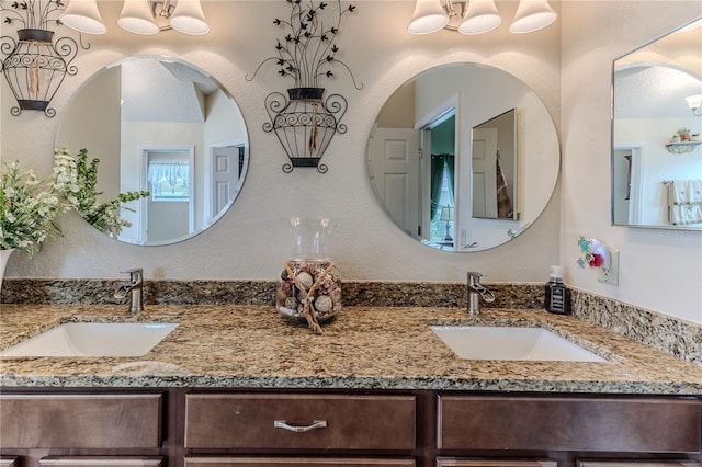 full bathroom with double vanity