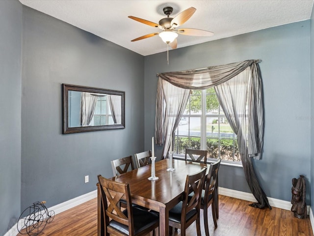 4481 Birchfield Loop, Spring Hill, FL 34609 - dining room featuring wood finished floors and ceiling fan