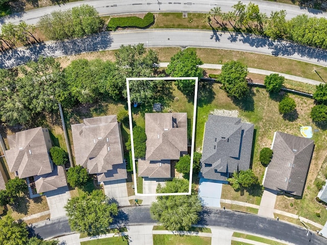 4481 Birchfield Loop, Spring Hill, FL 34609 - aerial perspective of suburban area with property boundaries highlighted