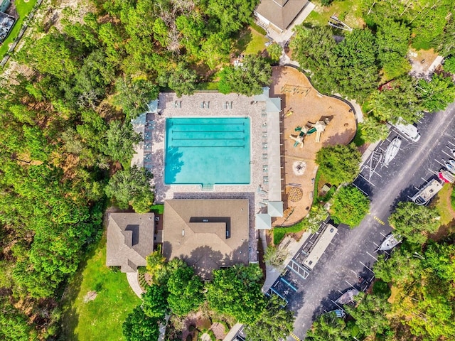 4481 Birchfield Loop, Spring Hill, FL 34609 - drone / aerial view of a pool