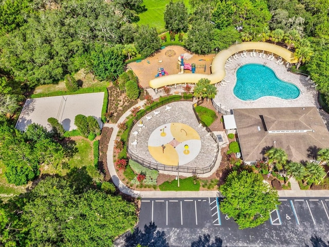 4481 Birchfield Loop, Spring Hill, FL 34609 - drone / aerial view of a pool area