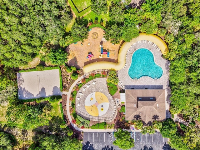 4481 Birchfield Loop, Spring Hill, FL 34609 - drone / aerial view of a pool area