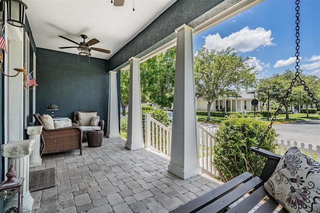 3450 Ferrell St, New Port Richey, FL 34655 - porch with ceiling fan