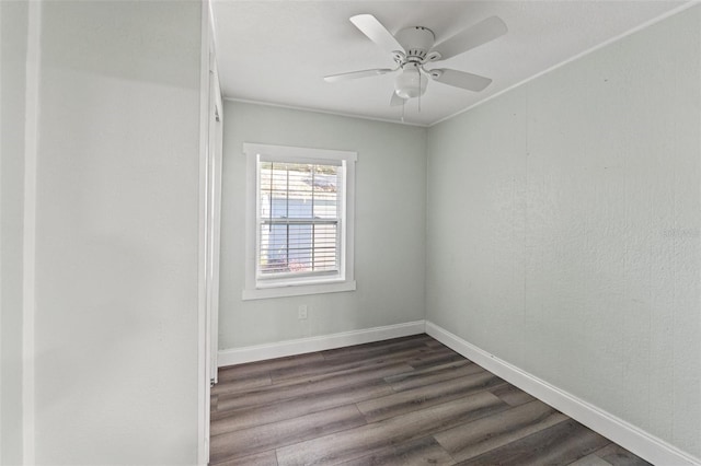 5724 Casson Ave, New Port Richey, FL 34652 - empty room featuring dark wood-style floors and a ceiling fan