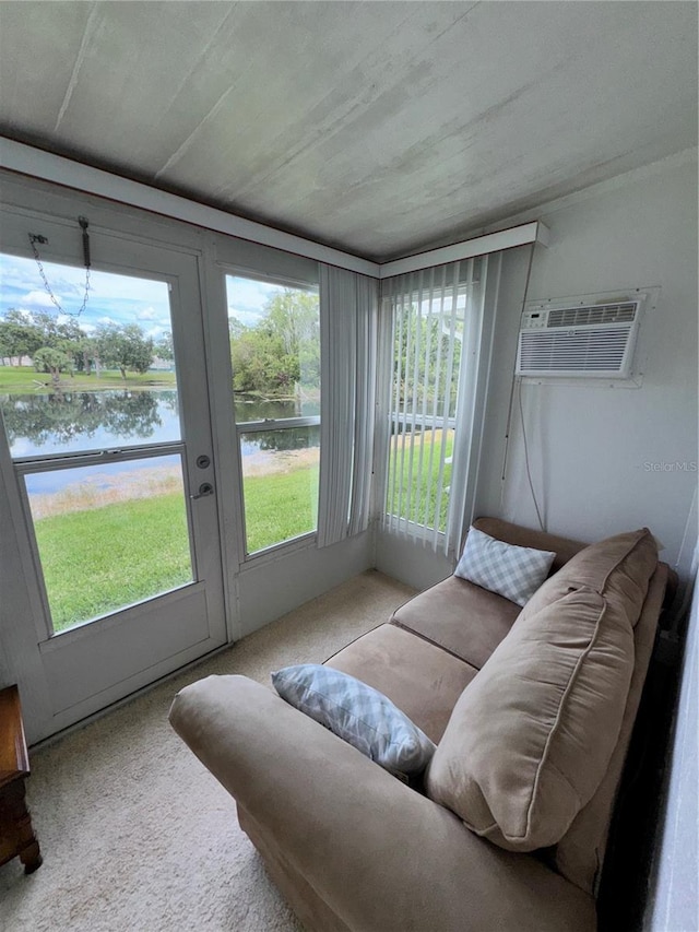12104 Boynton Ln, New Port Richey, FL 34654 - sunroom with french doors, healthy amount of natural light, and a water view