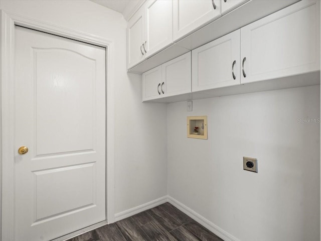 15430 Oakcrest Cir, Brooksville, FL 34604 - laundry room featuring electric dryer hookup, cabinet space, and hookup for a washing machine