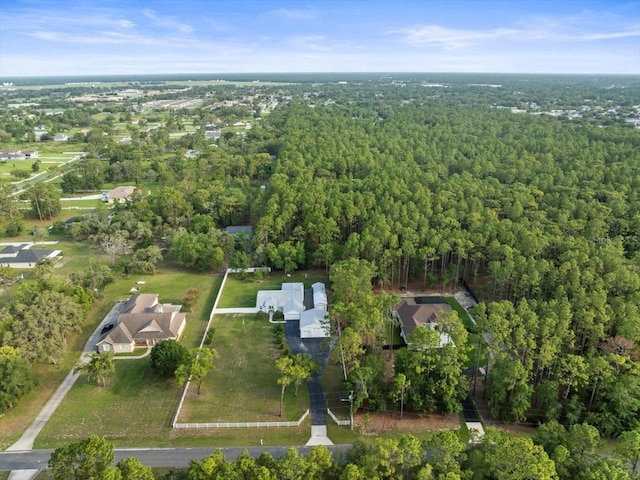 15430 Oakcrest Cir, Brooksville, FL 34604 - aerial view of property and surrounding area featuring a heavily wooded area