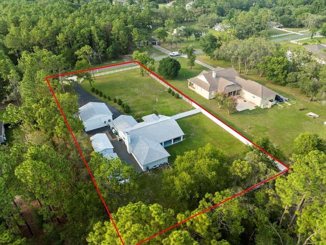 15430 Oakcrest Cir, Brooksville, FL 34604 - aerial overview of property's location with property boundaries highlighted