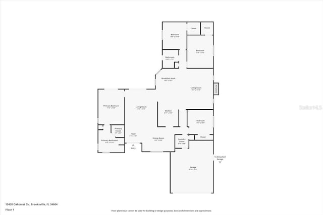 15430 Oakcrest Cir, Brooksville, FL 34604 - view of property floor plan