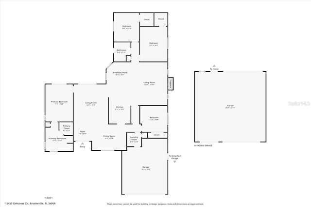 15430 Oakcrest Cir, Brooksville, FL 34604 - view of room layout