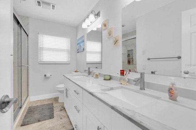 3701 Corsair Ct, New Port Richey, FL 34652 - full bath featuring a stall shower and double vanity