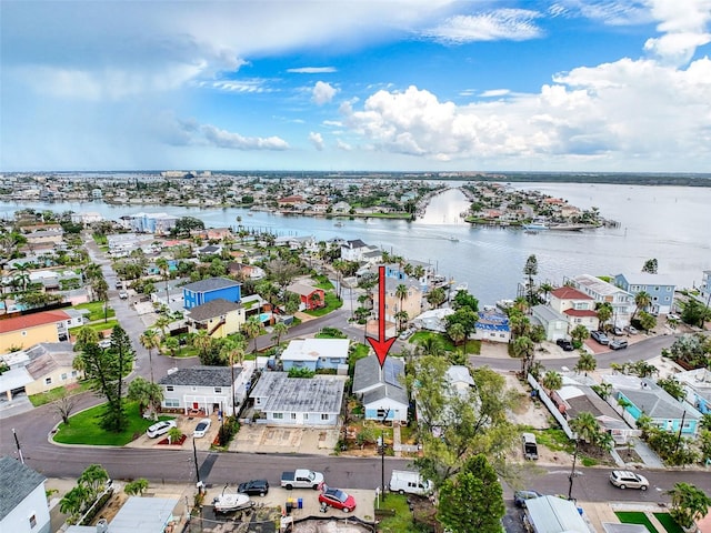 336 Boca Ciega Dr, Madeira Beach, FL 33708 - aerial perspective of suburban area with a nearby body of water