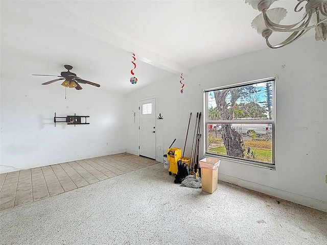 336 Boca Ciega Dr, Madeira Beach, FL 33708 - garage featuring ceiling fan
