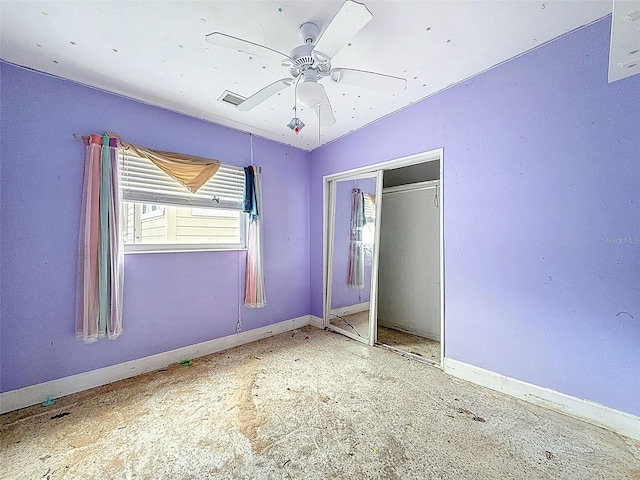 336 Boca Ciega Dr, Madeira Beach, FL 33708 - unfurnished bedroom featuring a closet and ceiling fan