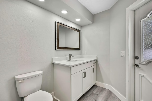 4360 Talco Ave, Spring Hill, FL 34609 - bathroom with vanity, wood finished floors, and recessed lighting