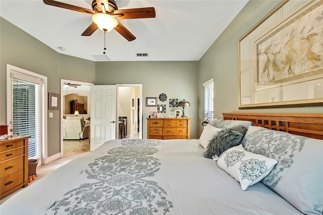 11101 Ragsdale Ct, New Port Richey, FL 34654 - bedroom featuring ceiling fan and carpet