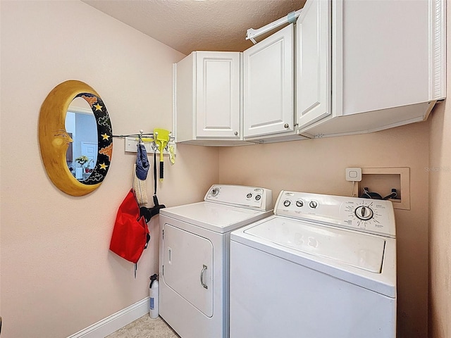 9431 Spring Hill Dr, Spring Hill, FL 34608 - laundry room with cabinet space, independent washer and dryer, and a textured ceiling