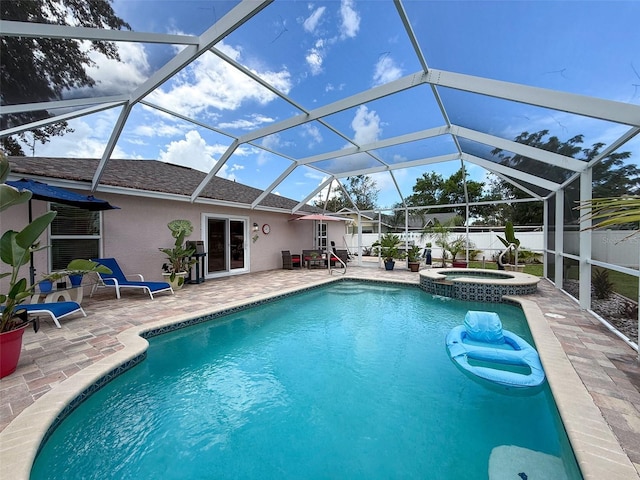 9431 Spring Hill Dr, Spring Hill, FL 34608 - view of pool featuring a patio, a lanai, and a pool with connected hot tub