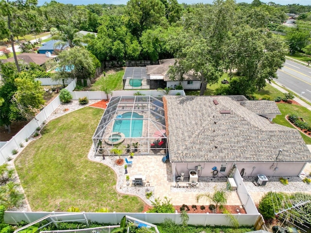 9431 Spring Hill Dr, Spring Hill, FL 34608 - view from above of property featuring a pool