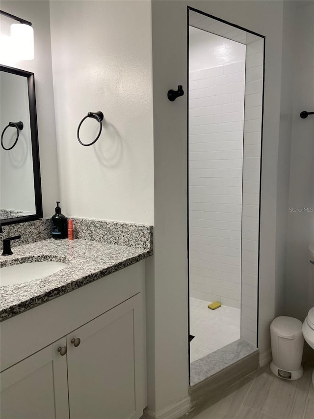 12419 Lamont Ave, New Port Richey, FL 34654 - full bathroom with vanity and a shower stall