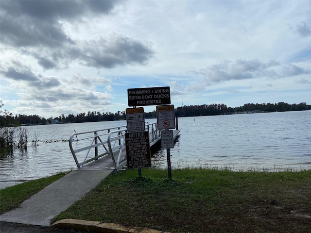 12419 Lamont Ave, New Port Richey, FL 34654 - dock area featuring a water view