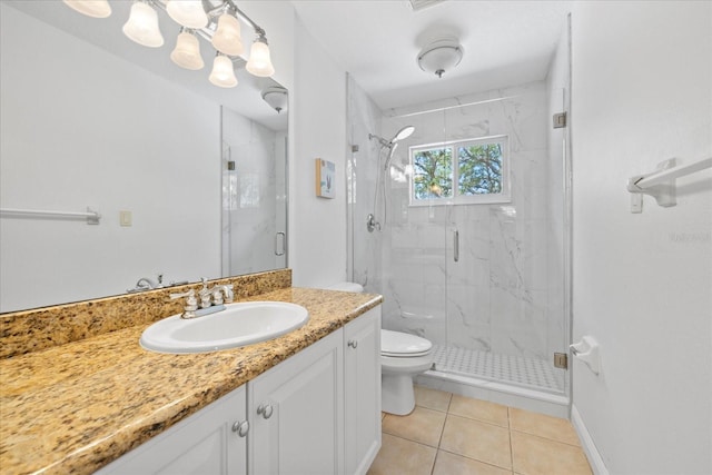 4439 Reeves Rd, New Port Richey, FL 34652 - full bathroom featuring a marble finish shower, vanity, and tile patterned floors
