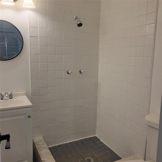 8504 Lafitte Dr, Hudson, FL 34667 - full bath with a tile shower and vanity