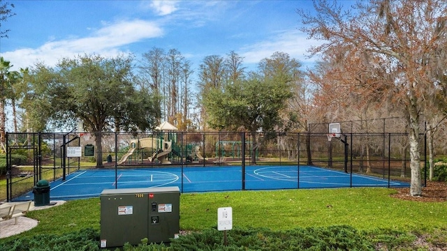 9309 Edistro Pl, New Port Richey, FL 34654 - view of sport court with community basketball court