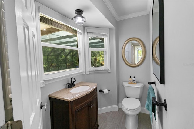 2202 Amity Ct, New Port Richey, FL 34655 - bathroom featuring vanity and crown molding