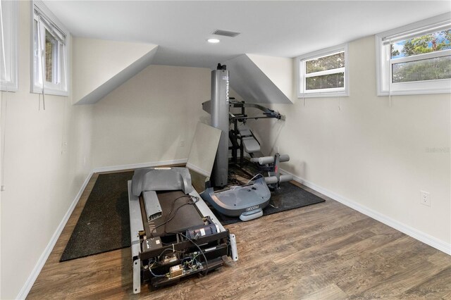2202 Amity Ct, New Port Richey, FL 34655 - exercise area featuring wood finished floors