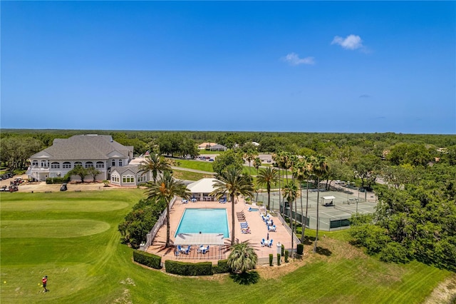 9406 Burnam Dr, Weeki Wachee, FL 34613 - aerial view of a pool area