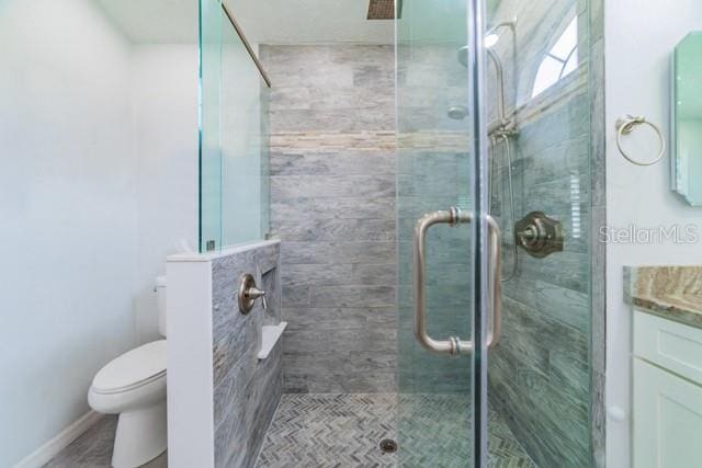 10060 Chip Ln, New Port Richey, FL 34654 - full bathroom featuring vanity and a stall shower