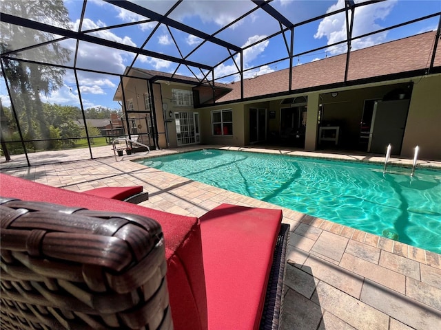10060 Chip Ln, New Port Richey, FL 34654 - outdoor pool with a patio and a lanai