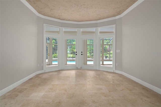 7268 Crystal Spring Run, Weeki Wachee, FL 34607 - spare room featuring healthy amount of natural light and ornamental molding