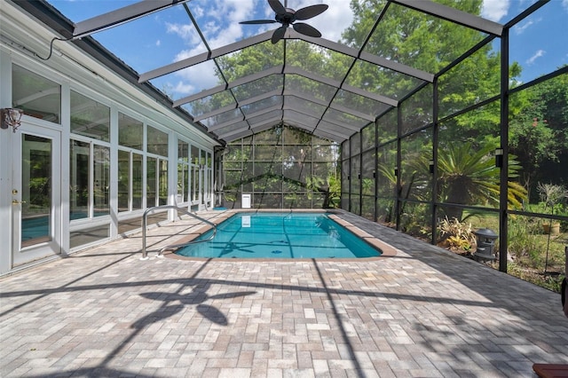 7268 Crystal Spring Run, Weeki Wachee, FL 34607 - outdoor pool featuring a patio area and a lanai