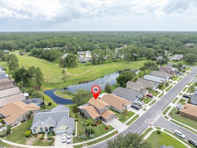11418 Tee Time Cir, New Port Richey, FL 34654 - aerial perspective of suburban area featuring a nearby body of water