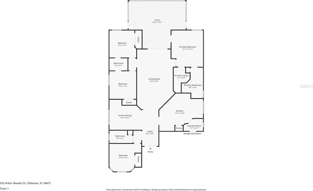 252 Arbor Woods Cir, Oldsmar, FL 34677 - view of floor plan / room layout