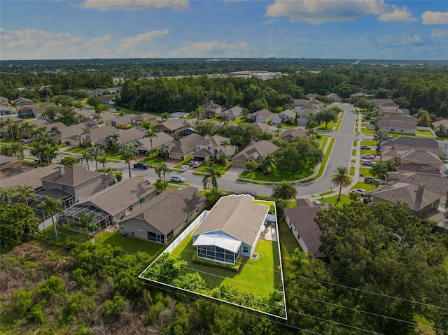 252 Arbor Woods Cir, Oldsmar, FL 34677 - aerial perspective of suburban area with property boundaries highlighted