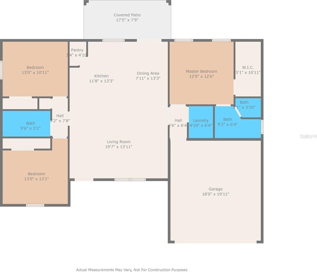 8782 N Sandree Dr, Citrus Springs, FL 34434 - view of property floor plan